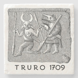 Dessous-de-verre En Pierre Dessous de verre en pierre de Truro 1709
