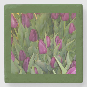 Dessous-de-verre En Pierre Dessous de verre en pierre de Tulipes en fleurs