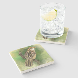 Dessous-de-verre En Pierre Dessous de verre en pierre du Bruant Petit Oiseau
