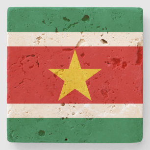 Dessous-de-verre En Pierre Dessous de verre en pierre du drapeau du Suriname