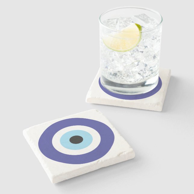 Dessous-de-verre En Pierre Dessous de verre en pierre Evil Eye Blue Mati (Côté)