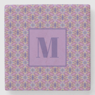 Dessous-de-verre En Pierre Dessous de verre en pierre initial violet et lavan