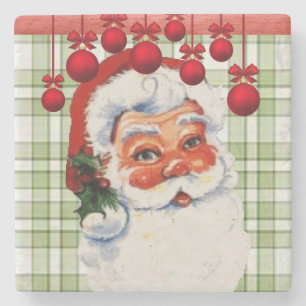 Dessous-de-verre En Pierre Dessous de verre en pierre marbrée de Noël, Père N