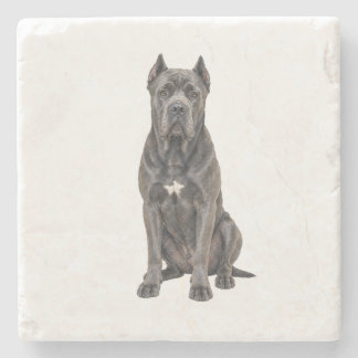 Dessous-de-verre En Pierre Dessous de verre en pierre naturelle Cane Corso as