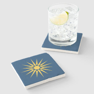 Dessous-de-verre En Pierre Dessous de verre en pierre patriotique avec drapea