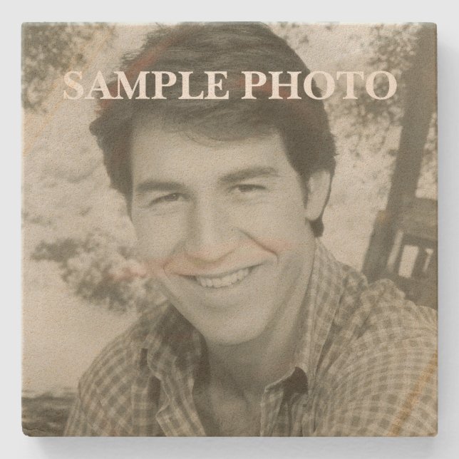 Dessous-de-verre En Pierre Dessous de verre en pierre personnalisé avec photo (Devant)