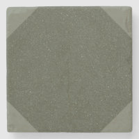 Dessous de verre en pierre texturée vert mousse mo
