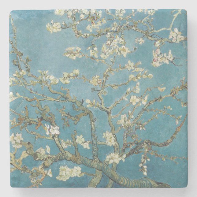 DESSOUS-DE-VERRE EN PIERRE DESSOUS DE VERRE EN PIERRE : VAN GOGH : ALMOND BLO (Devant)