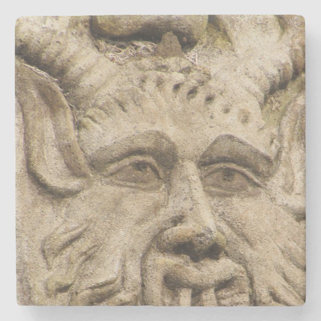 Dessous-de-verre En Pierre Dessous de verre - Greenman Visage Closeuse (Devant)