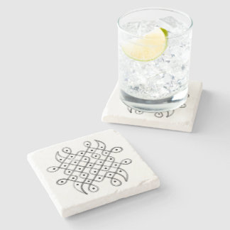 Dessous-de-verre En Pierre Dessous de verre indiens Kolam