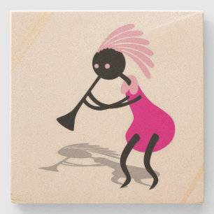 Dessous-de-verre En Pierre Dessous de verre Kokopelli