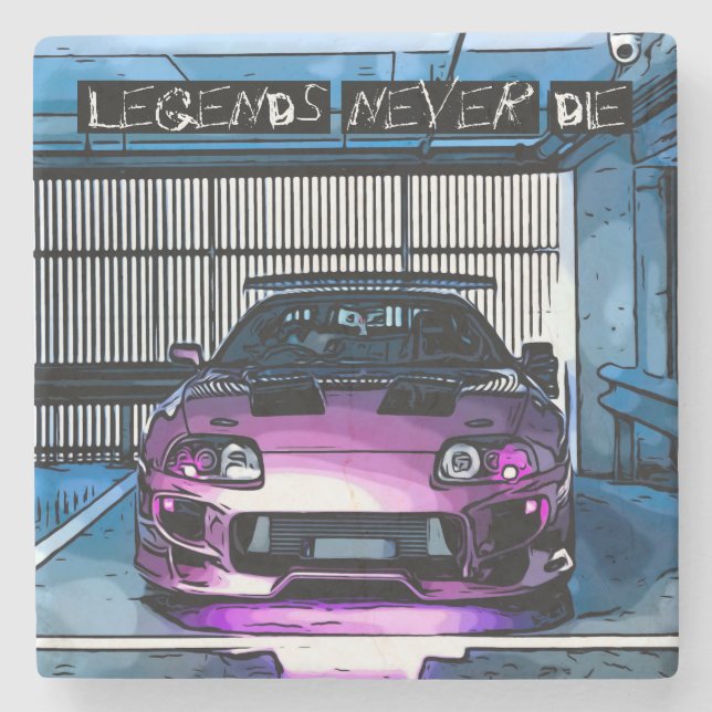 Dessous-de-verre En Pierre Dessous de verre "Les légendes ne meurent jamais" (Devant)