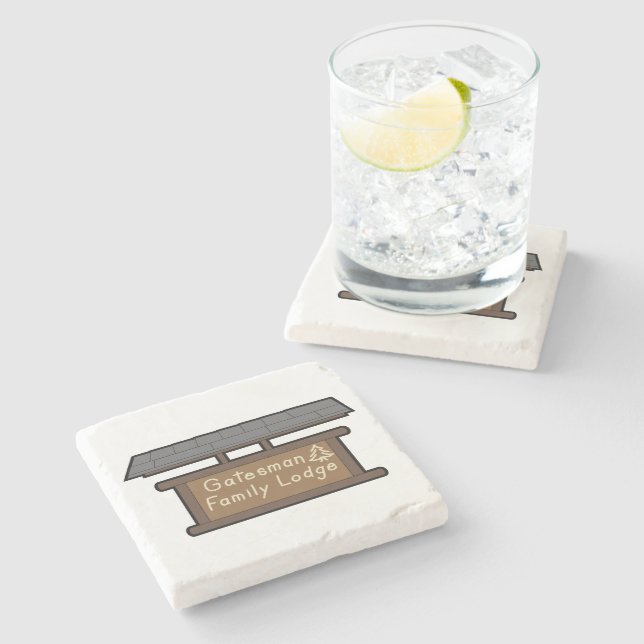 Dessous-de-verre En Pierre Dessous de verre Lodge (Côté)