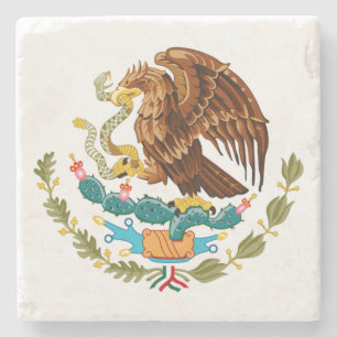 Dessous-de-verre En Pierre Dessous de verre mexicain des armoiries