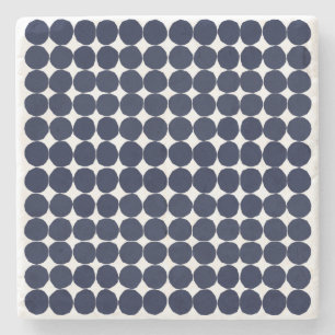 Dessous-de-verre En Pierre Dessous de verre moderne à pois noir et blanc