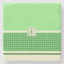 Dessous de verre Monogramme Green Check