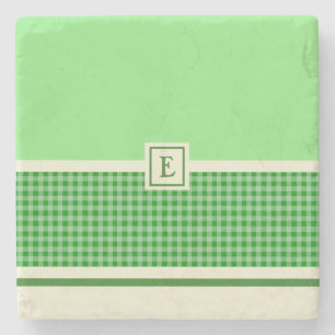 Dessous-de-verre En Pierre Dessous de verre Monogramme Green Check