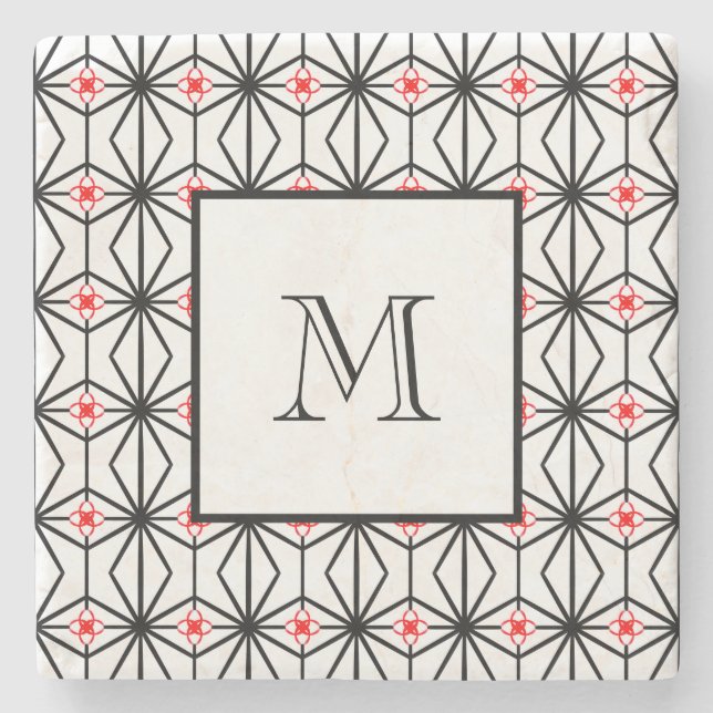 Dessous-de-verre En Pierre Dessous de verre personnalisé en pierre rouge, noi (Devant)