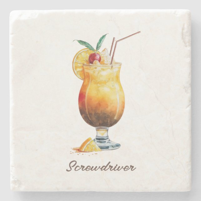 Dessous-de-verre En Pierre Dessous de verre, Pierre - tournevis (Devant)