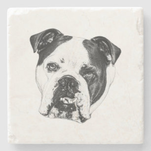 Dessous-de-verre En Pierre Dessous de verre pour chien-taureau Ring-Safe