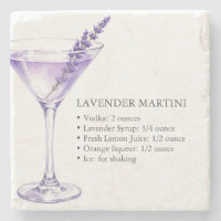 Dessous de verre pour liqueur Martini Lavande