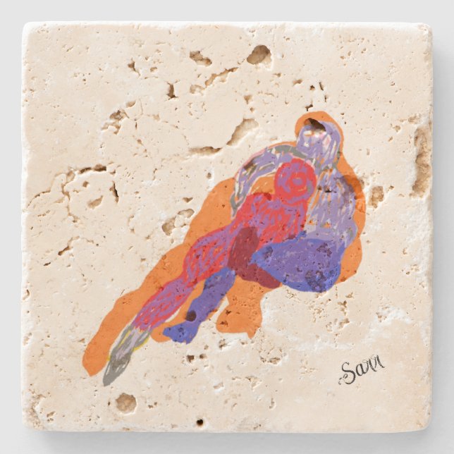 Dessous-de-verre En Pierre Dessous de verre : Saison Football (Devant)