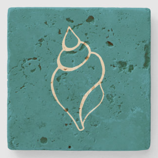 Dessous-de-verre En Pierre Dessous de verre Shell de plage Turquoise