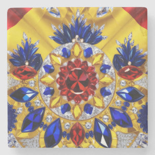 Dessous-de-verre En Pierre Dessous de verre spécial en pierre aux couleurs ro