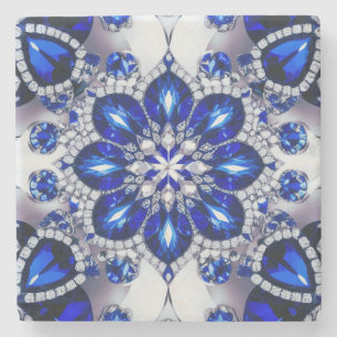 Dessous-de-verre En Pierre Dessous de verre spécial en pierre aux tons Bleus 