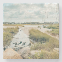 Dessous de verre - Tons doux d'un paysage côtier