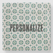 Dessous de verre vintage en pierre de tuile portug