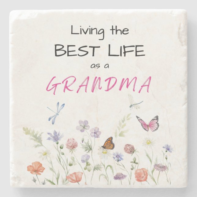 Dessous-de-verre En Pierre Dessous de verre - Vivre la meilleure vie comme pi (Devant)