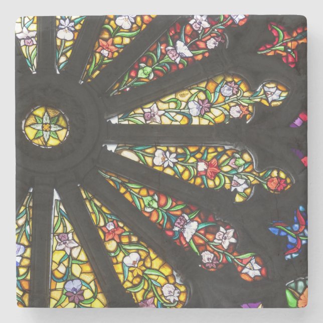 Dessous-de-verre En Pierre Détail de vitrail 2 (Devant)