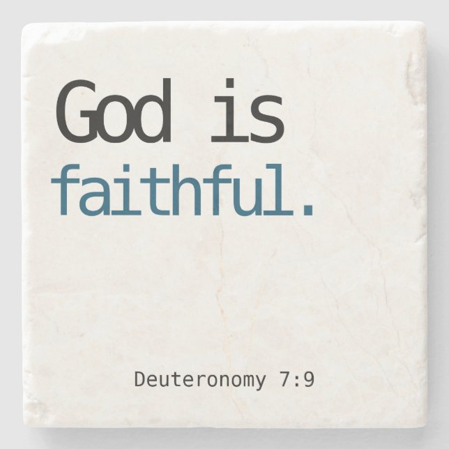 Dessous-de-verre En Pierre Dieu est fidèle (Devant)