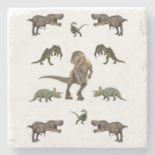 Dessous-de-verre En Pierre Dinosaure en pierre de marbre
