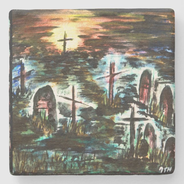 Dessous-de-verre En Pierre Distant Light (Devant)