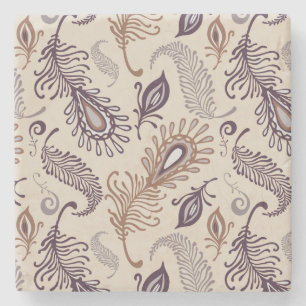 Dessous-de-verre En Pierre Divers motif de plume