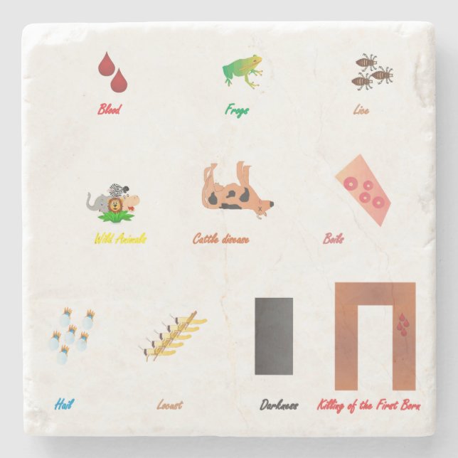 Dessous-de-verre En Pierre Dix pestes (Devant)