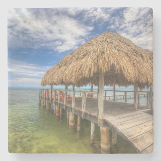 Dessous-de-verre En Pierre Dock des Caraïbes (Devant)