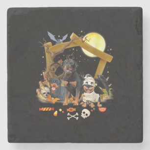 Dessous-de-verre En Pierre Dog Halloween Dog Halloween Poison