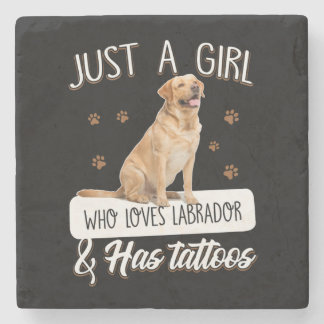 Dessous-de-verre En Pierre Dog Lover | Just A Girl Who Loves Labrador Tattoos