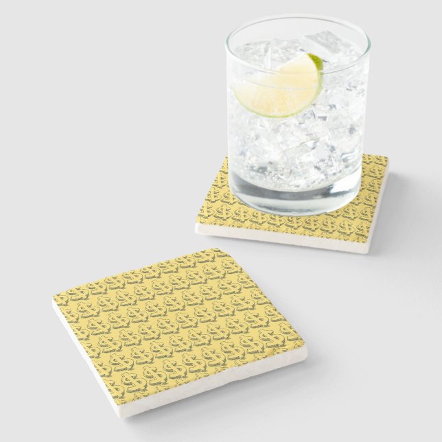 Dessous-de-verre En Pierre dollar or (Côté)