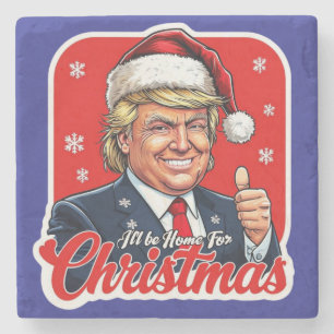 Dessous-de-verre En Pierre Donald Trump Christmas Santa Claus Art