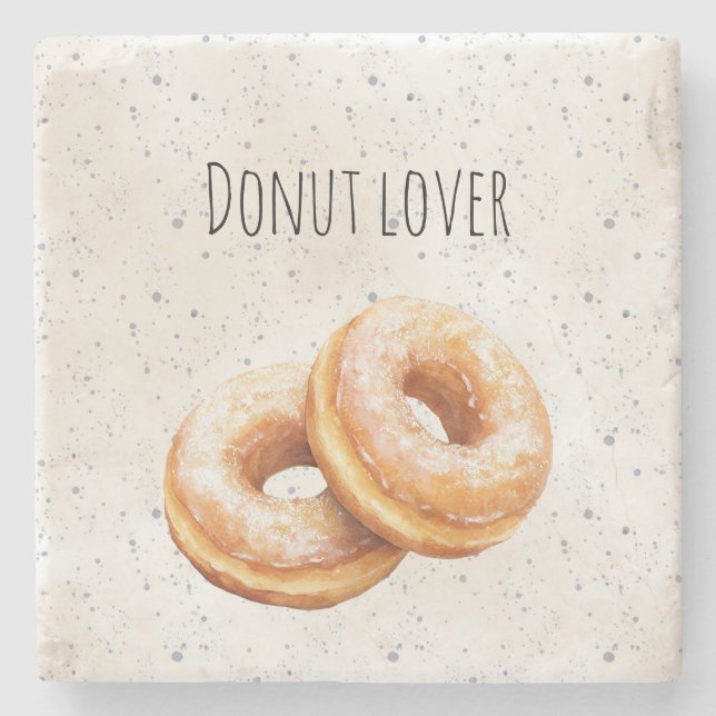 Dessous-de-verre En Pierre Donuts Glacés Délices Sucrés (Devant)