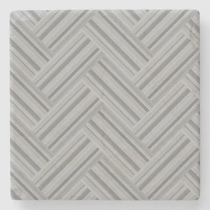 Dessous-de-verre En Pierre Double blanc de Grey stripes