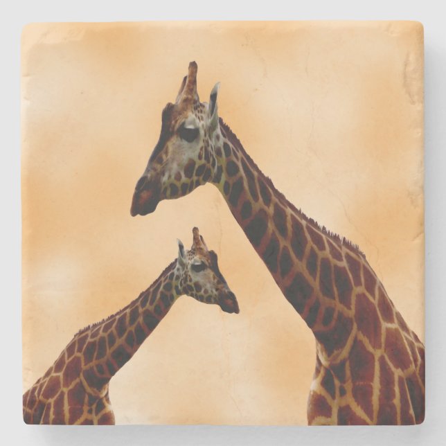 Dessous-de-verre En Pierre Double problème de girafe, (Devant)