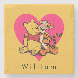 Dessous-de-verre En Pierre Doux Winnie l'ourson et Tigger