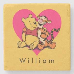 Dessous-de-verre En Pierre Doux Winnie l'ourson et Tigger