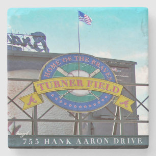 Dessous-de-verre En Pierre Dr. de Hank Aaron de champ de Turner, caboteur de