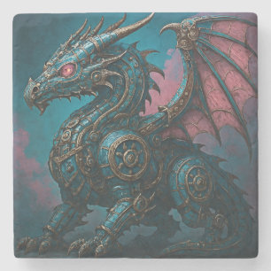 Dessous-de-verre En Pierre Dragon d'acier